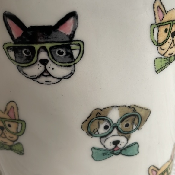 🆕 Rae Dunn | Dogs in Glasses Themed Storage Container - Picture 3 of 9